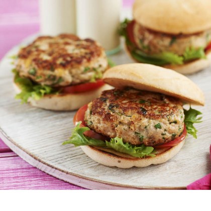 Chicken, Basil and Pinenut Burgers