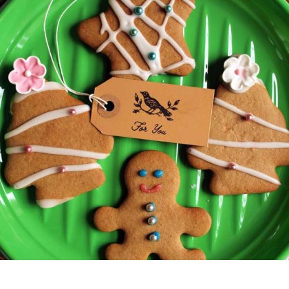 Gingerbread Biscuits with Honey Icing