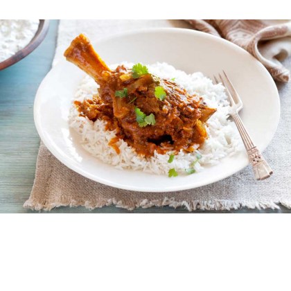 Slow-cooked Indian Lamb Shanks