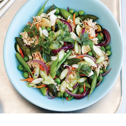 Stir Fried Fragrant Rice with Spring Vegetables