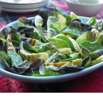 Lemon Dressed Salad with Haloumi