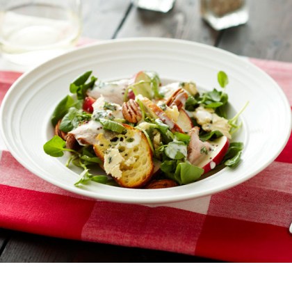 Roast Pork, Apple, Blue Cheese and Watercress Salad