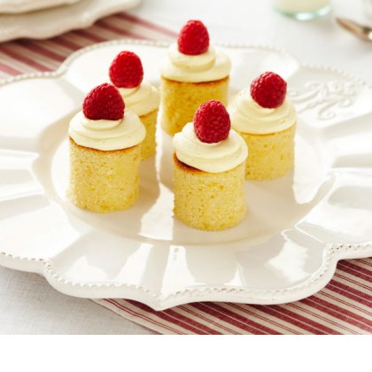 Tiny White Chocolate and Raspberry Mudcakes