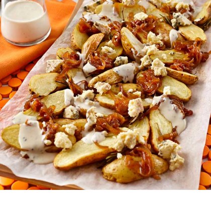 Warm Kipfler, Caramelised Onion and Blue Cheese Salad