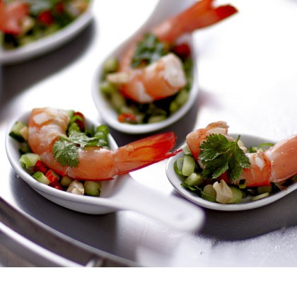 Mini Thai Prawn Salads with Coconut Dressing