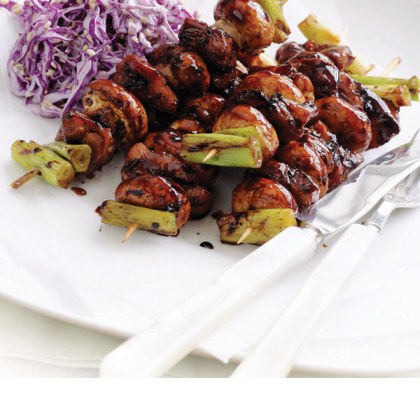 Mushroom & Chicken Yakitori