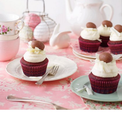 Red Velvet Easter Cupcakes
