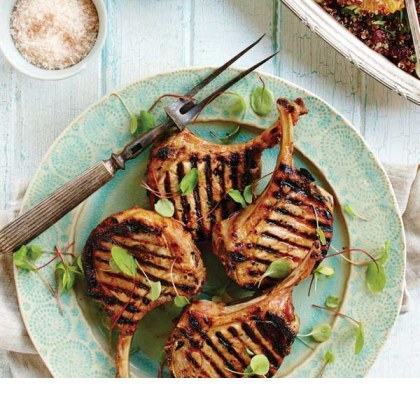 Grilled Pork Chops with Citrus Quinoa Salad
