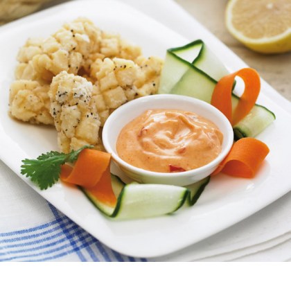 Salt and Pepper Calamari with Hot Smokey Mayo