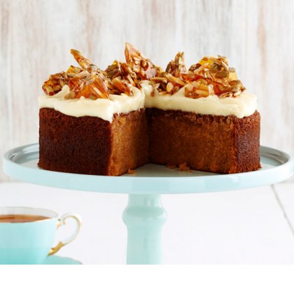 Butternut Pumpkin Spice Cake with Sunflower Almond Toffee