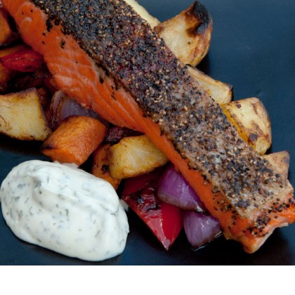 Crispy Skin Ocean Trout with Herb Mayonnaise