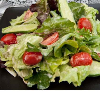 Salad Greens with Lime, Chilli and Mango Dressing