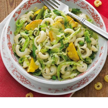 Orecchiette, Cabbage and Pea Salad