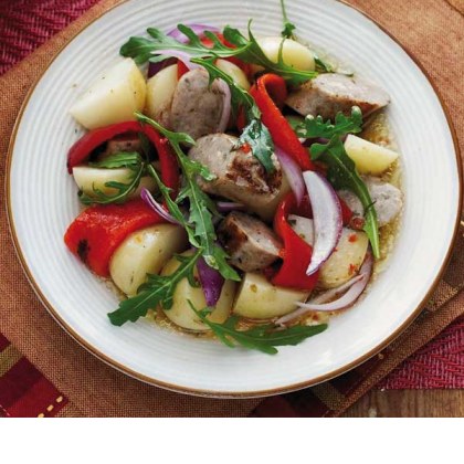 Warm Potato, Italian Sausage and Rocket Salad