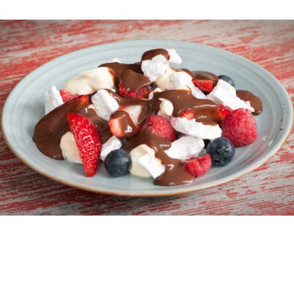 Eton Mess with Dessert Sauce