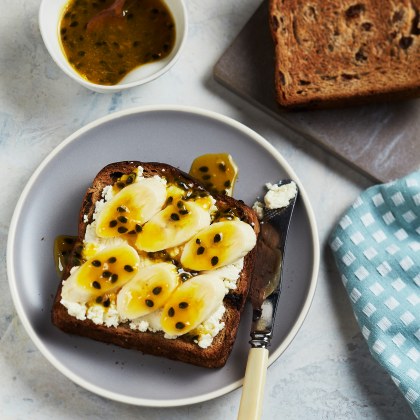 Thick Cut Fruit Toast with Passionfruit Sauce