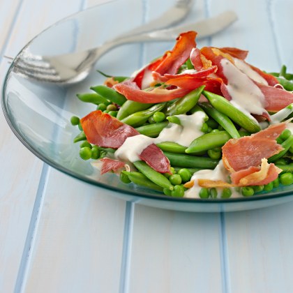 Pea, Bean and Prosciutto Salad
