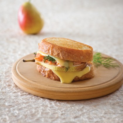 Pear, Smoked Trout and Dill Croque Monsieur