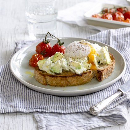 Avocado and Ricotta Smash on Crusty Sourdough