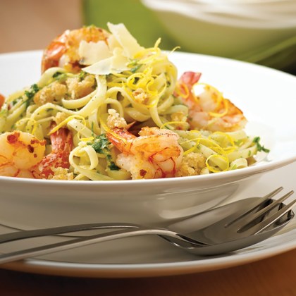 Pesto Prawn Linguine