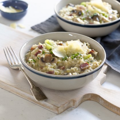 Pancetta, Leek and Mushroom Risotto