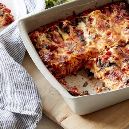 Ricotta, Lemon and Mozzarella Cannelloni Bake