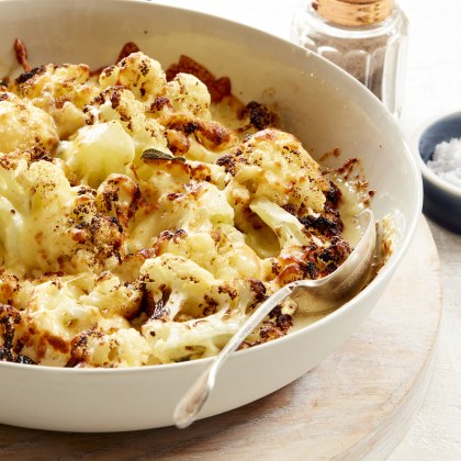 Roasted Cauliflower, Sage and Garlic Gratin