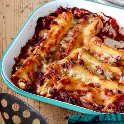 Ricotta Cannelloni Bolognese Bake