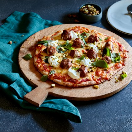 Moroccan Lamb, Yoghurt, Pistachio and Mint Pizza