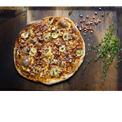Potato Pizza with Bacon and Thyme