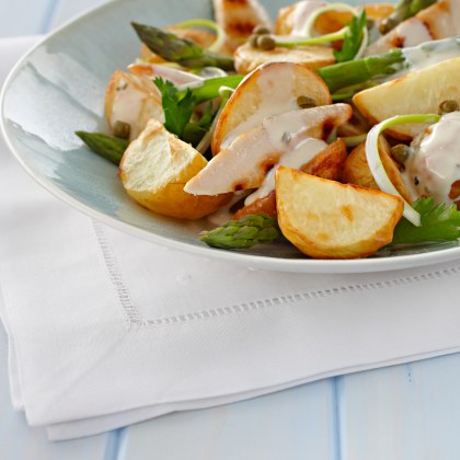 Potato Salad with Chicken and Asparagus