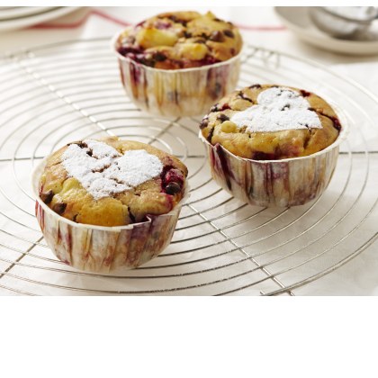 Pear, Raspberry and Choc Chip Mummy Muffins