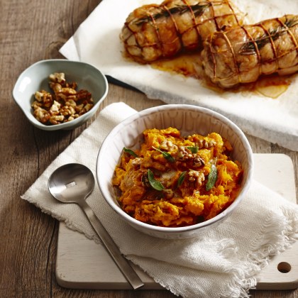 Roasted Pumpkin and Walnut Mash