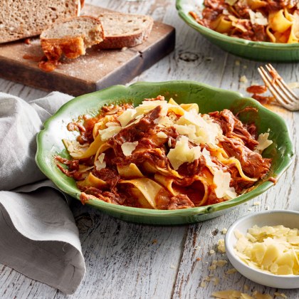 Slow Cooked Lamb Shank Ragu with Pappardelle