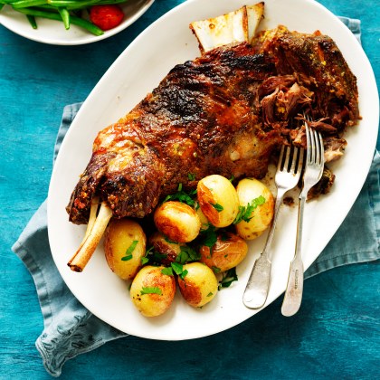 Slow-Roasted Lamb Shoulder with Lemon, Garlic and Rosemary
