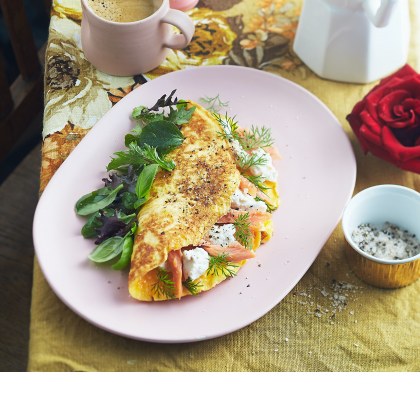 Smoked Trout and Persian Feta Omelette