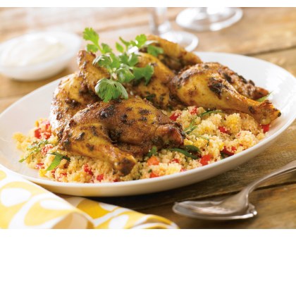 Spiced Spatchcock with Citrus Couscous