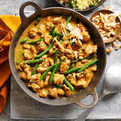 Sri Lankan Coconut & Cashew Chicken with Saffron Rice