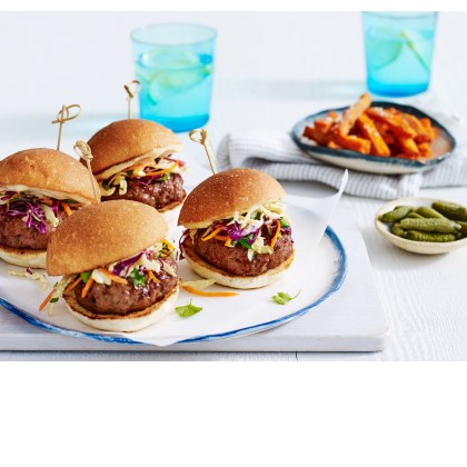 Turkey Sliders with Slaw and Spicy Mayo