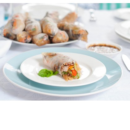 Lemongrass Turkey Rice Paper Rolls