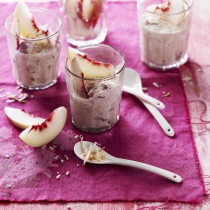 White Nectarine Bircher Muesli