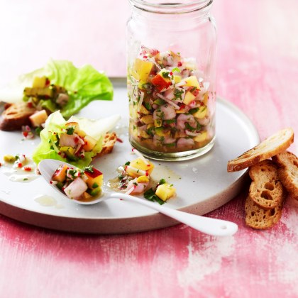 White Fish and Nectarine Ceviche