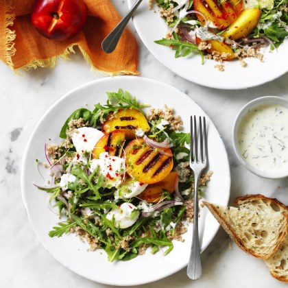 Grilled Yellow Nectarine Salad