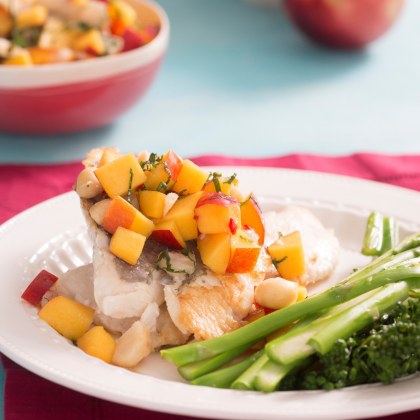 John Dory with Nectarine and Lychee Salsa