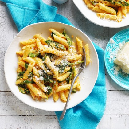Sweet Potato Alfredo Penne