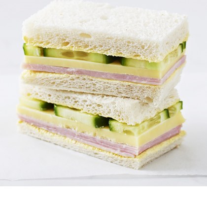 Ham, Cheese and Cucumber Sandwich