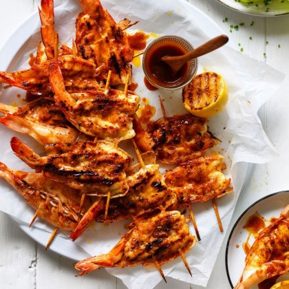 Texas Style Butterflied BBQ Prawns