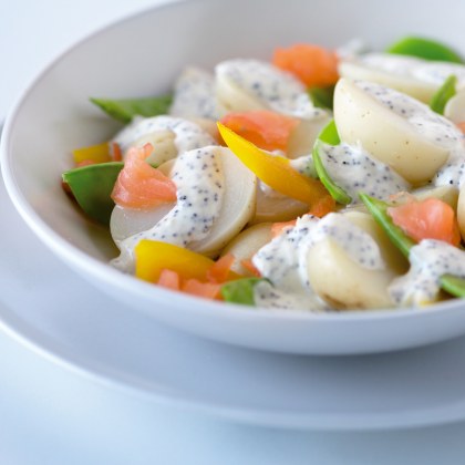 Salmon and Potato Salad with Lemon Poppy Seed Dressing
