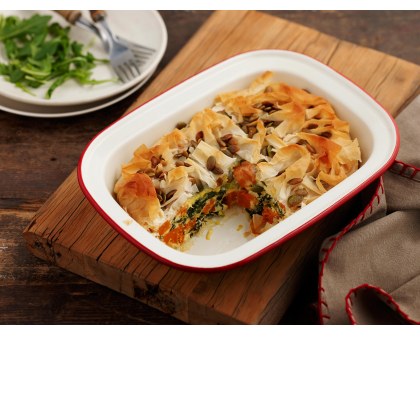 Kale, Feta and Pumpkin Pie