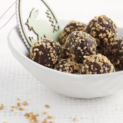 Fudgey Chocolate Peanut Cheesecake Truffles